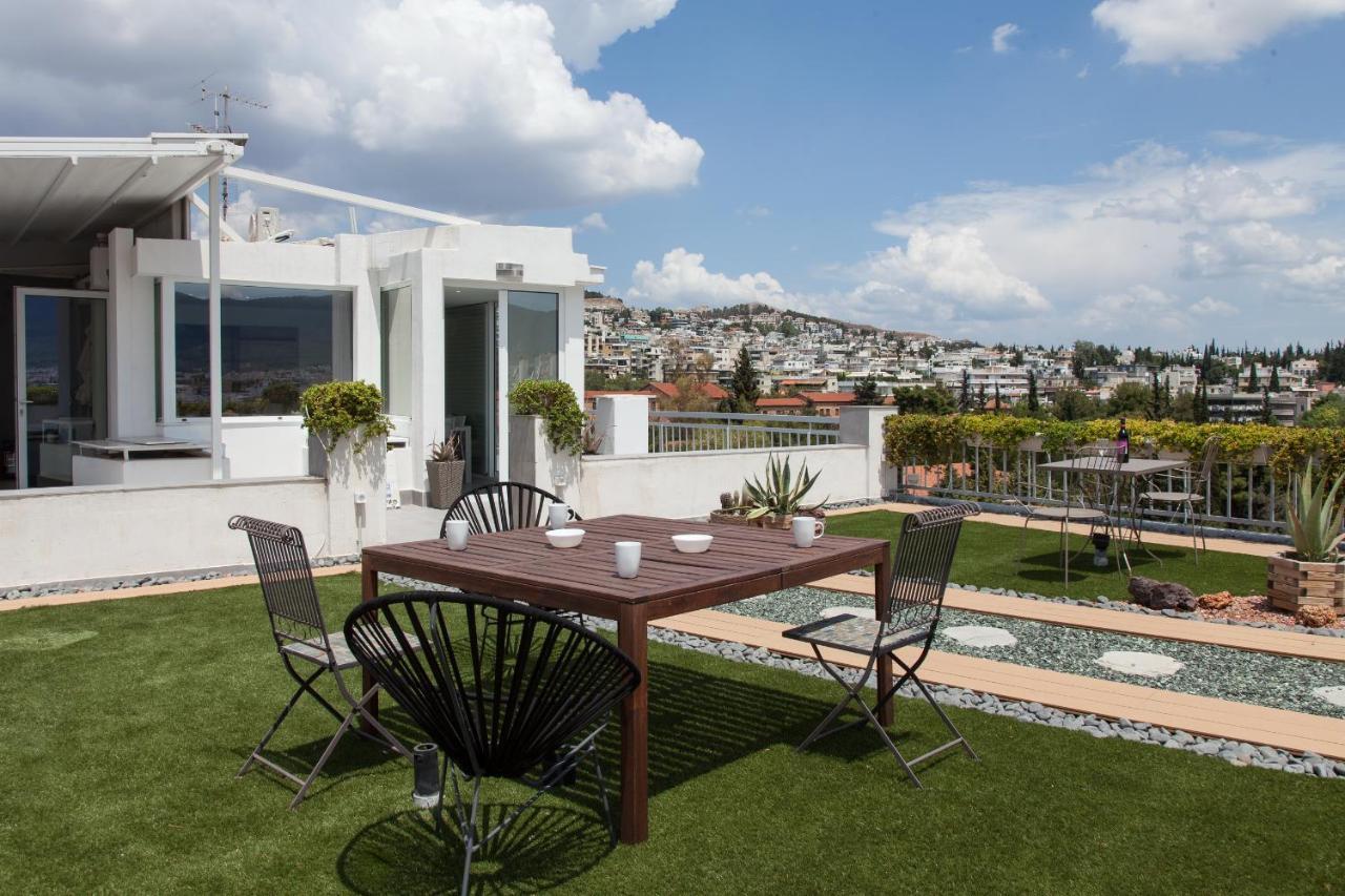 Gorgeous Penthouse With Private Jacuzzi And Amazing View! Apartment เอเธนส์ ภายนอก รูปภาพ