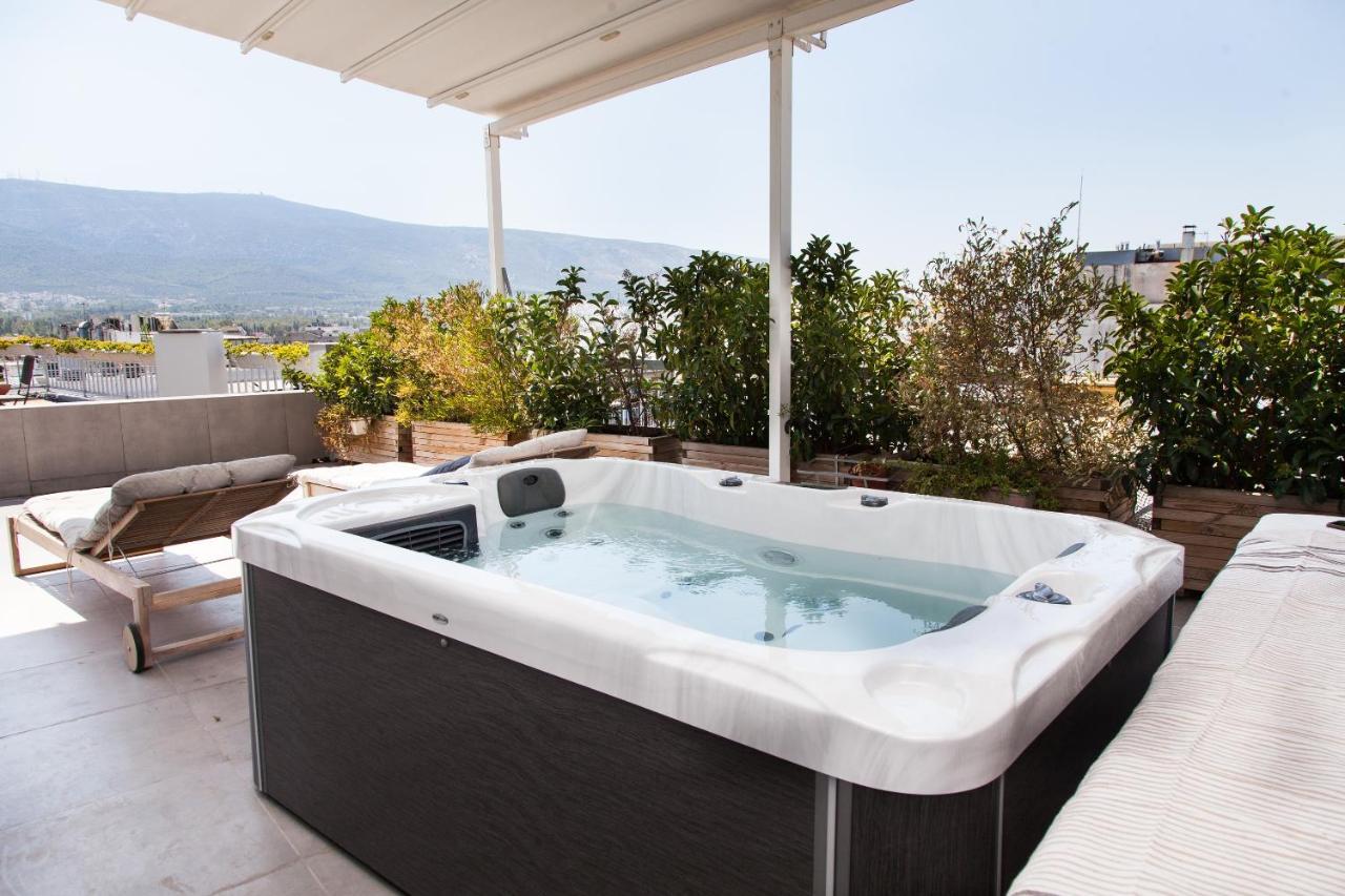 Gorgeous Penthouse With Private Jacuzzi And Amazing View! Apartment เอเธนส์ ภายนอก รูปภาพ